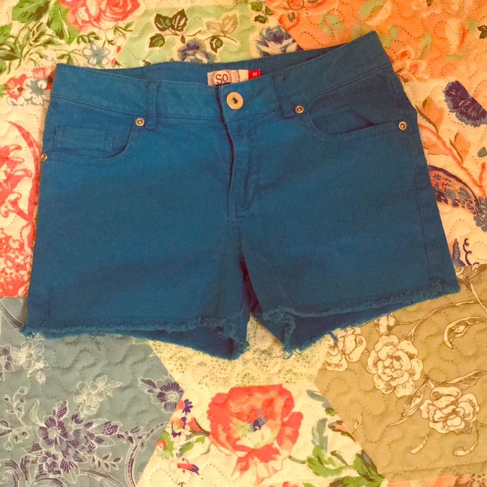 Blue kids jean shorts